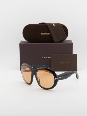 Tom Ford Angellica FT1193 01E Butterfly Sunglasses - Black / Brown